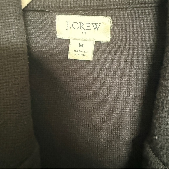 J. Crew Women's 100% Cotton Black Sweater Blazer Size M - Picture 2 of 7